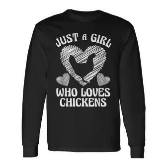 Girl Chicken For Women Mom Chicken Lover V2 Long Sleeve T-Shirt - Seseable