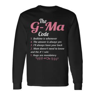 Gma Grandma The Gma Code Long Sleeve T-Shirt - Seseable