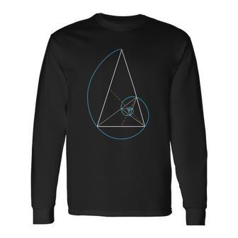 Golden Triangle Fibonnaci Spiral Ratio Long Sleeve T-Shirt T-Shirt | Mazezy AU