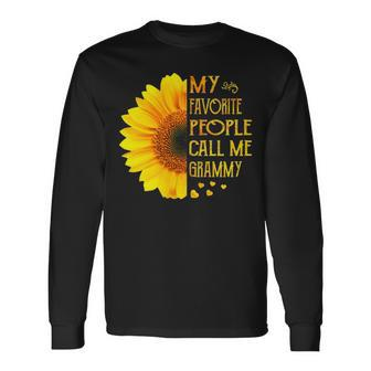 Grammy Grandma My Favorite People Call Me Grammy Long Sleeve T-Shirt | Seseable CA