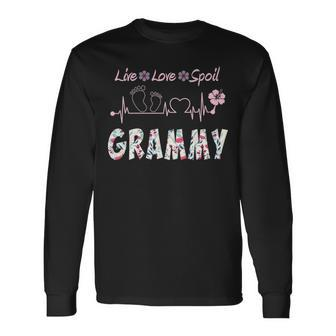 Grammy Grandma Grammy Live Love Spoil Long Sleeve T-Shirt | Seseable CA