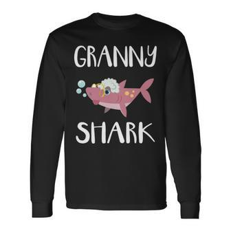 Granny Grandma Granny Shark V2 Long Sleeve T-Shirt - Seseable