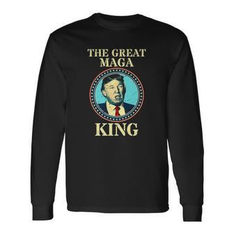 The Great Maga King Donald Trump Ultra Maga Long Sleeve T-Shirt T-Shirt | Mazezy CA