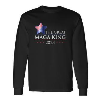 The Great Maga King Trump 2024 Proud Ultra Maga Long Sleeve T-Shirt T-Shirt | Mazezy