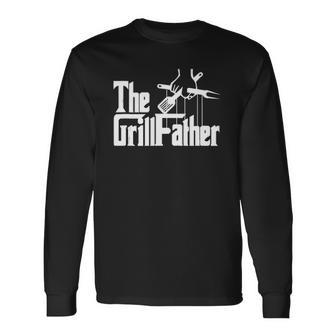 The Grillfather Barbecue Grilling Bbq The Grillfather Long Sleeve T-Shirt T-Shirt | Mazezy