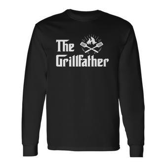 The Grillfather Bbq Dad Bbq Grill Dad Grilling Long Sleeve T-Shirt T-Shirt | Mazezy