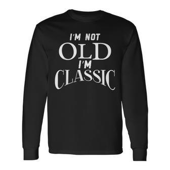 Growing Old Elderly People Retro Long Sleeve T-Shirt - Thegiftio UK