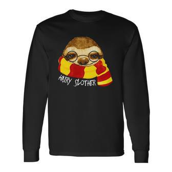 Hairy Slother Cute Sloth Spirit Animal Long Sleeve T-Shirt T-Shirt | Mazezy