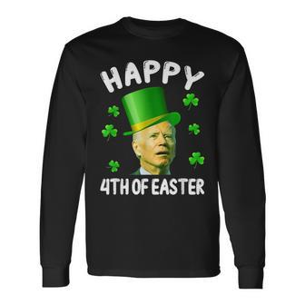 Happy 4Th Of Easter Biden St Patricks Day Long Sleeve T-Shirt - Seseable