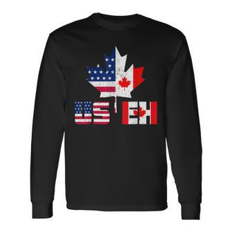 Happy Canada Day Usa Pride Us Flag Day Useh Canadian Long Sleeve T-Shirt - Seseable