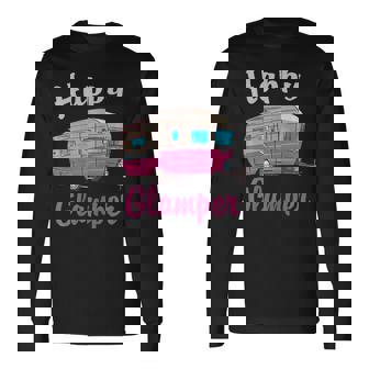 Happy Glamper Camping Lover Girl Camper Camp Vacation Shirt Shirt Long Sleeve T-Shirt - Monsterry