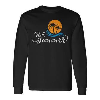 Happy Last Day Of School Teacher Student Hello Summer Long Sleeve T-Shirt T-Shirt | Mazezy