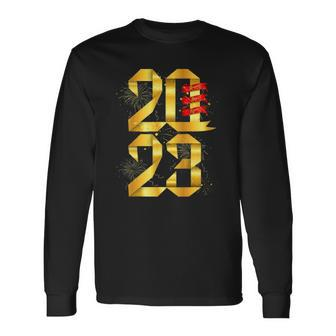 Happy New Year 2023 New Years Eve Party Supplies Nye Long Sleeve T-Shirt | Mazezy