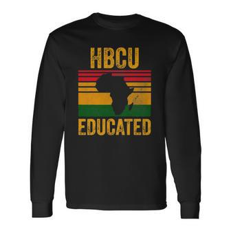 Hbcu Educated Historical Black College Alumni Long Sleeve T-Shirt T-Shirt | Mazezy