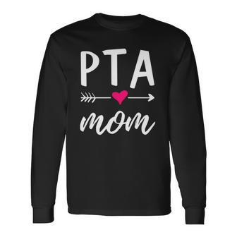 Heart Parent Teacher Association Heart Arrow Long Sleeve T-Shirt T-Shirt | Mazezy