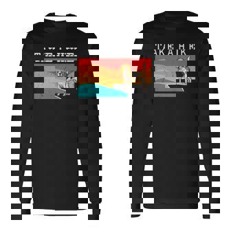 Take A Hike Beagle Graphic Hiking Long Sleeve T-Shirt - Thegiftio