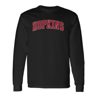 Hopkins Minnesota Mn Vintage Sports Red Long Sleeve T-Shirt - Thegiftio UK