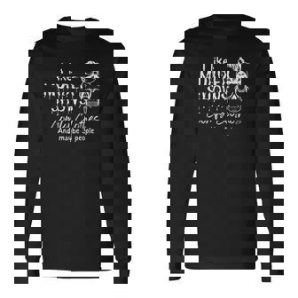 Horror True Crime Skull Cute Antisocial Goth Aesthetic Long Sleeve T-Shirt T-Shirt | Mazezy