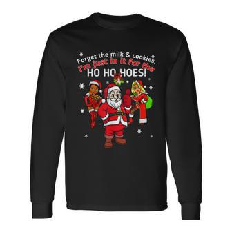 I Do It For The Hos Santa Inappropriate Christmas Men Long Sleeve T-Shirt - Monsterry