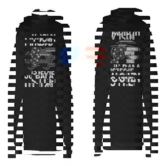 My Husband Just Became Us Citizen Immigrant Citizenship Usa Long Sleeve T-Shirt - Thegiftio