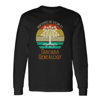 Introverted But Willing To Discuss Genealogy Genealogist Long Sleeve T-Shirt T-Shirt | Mazezy