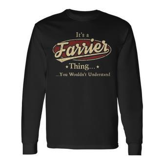 Its A Farrier Thing You Wouldnt Understand Shirt Personalized Name Shirt Shirts With Name Printed Farrier Long Sleeve T-Shirt - Seseable