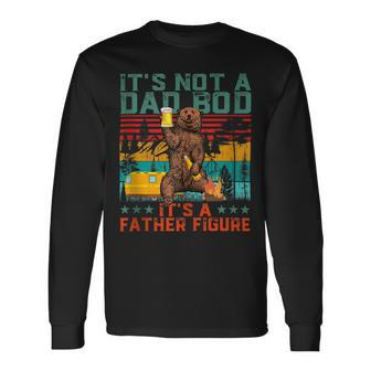 Its Not A Dad Bod Its A Figure Bear Drink Beer Vintage Long Sleeve T-Shirt - Monsterry