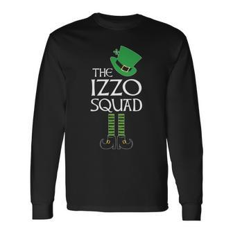 Izzo Name The Izzo Squad Leprechaun Long Sleeve T-Shirt - Seseable