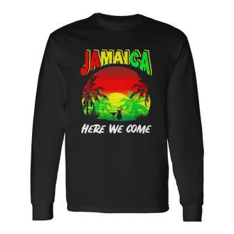 Jamaica Here We Come Jamaica Calling Long Sleeve T-Shirt T-Shirt | Mazezy