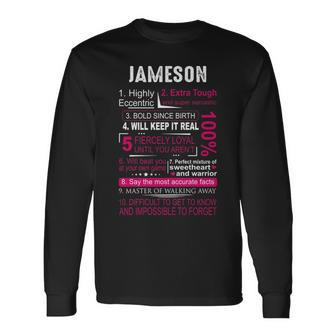 Jameson Name Jameson Name Long Sleeve T-Shirt - Seseable