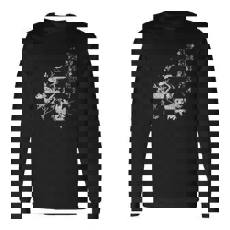 Japanese Fine Art Crane Bird Garden Special Stylish Long Sleeve T-Shirt - Thegiftio