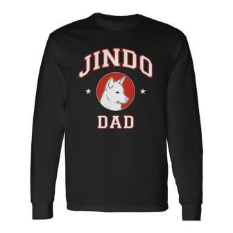 Jindo Dad Fathers Day Long Sleeve T-Shirt T-Shirt | Mazezy