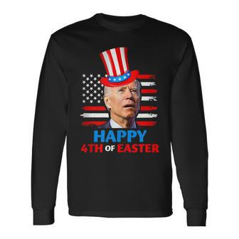Joe Biden Happy 4Th Of Easter Confused 4Th Of July Long Sleeve T-Shirt - Seseable