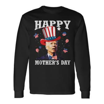 Joe Biden Happy 4Th Of July Confused Long Sleeve T-Shirt - Seseable