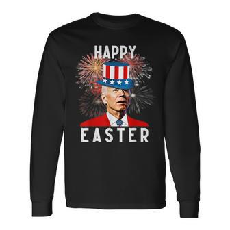 Joe Biden Happy Easter For 4Th Of July Long Sleeve T-Shirt - Seseable