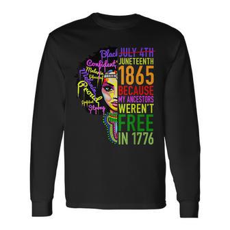 Junenth Junenth African American Long Sleeve T-Shirt | Mazezy