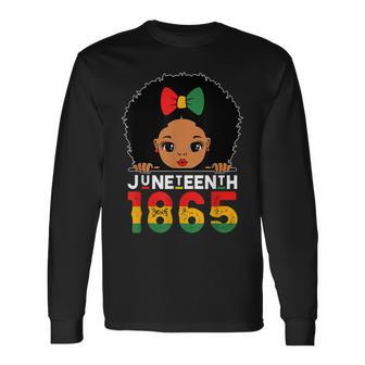 Juneteenth 1865 Celebrating Black Freedom Day Girls Long Sleeve T-Shirt - Seseable