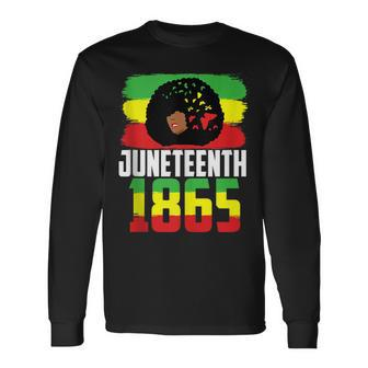 Juneteenth Is My Independence Day Black Women Black Pride Long Sleeve T-Shirt - Seseable