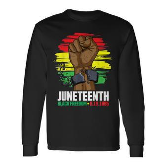 Juneteenth June 19Th Celebrating Black Freedom 1865 Long Sleeve T-Shirt - Thegiftio UK