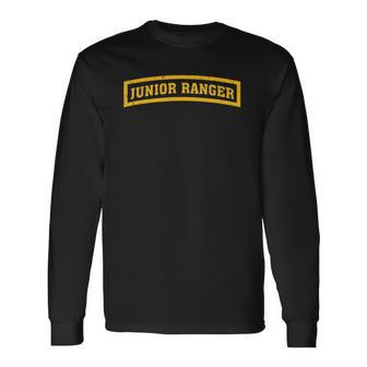 Junior Rangers Junior Ranger Badge Vintage Distressed Retro Long Sleeve T-Shirt T-Shirt | Mazezy