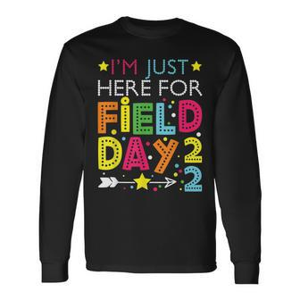Just Here For Field Day 2022 Teacher Summer Long Sleeve T-Shirt - Seseable