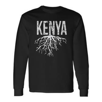 Kenya Roots Distressed Kenya Lover Long Sleeve T-Shirt | Mazezy