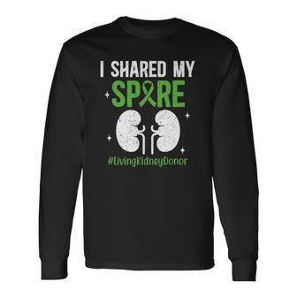 Kidney Donor Shared Organ Donation Awareness Transplant Long Sleeve T-Shirt T-Shirt | Mazezy