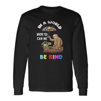 Be Kind Anti Bullying Unity Day Kindness Autism Teacher Long Sleeve T-Shirt - Thegiftio UK