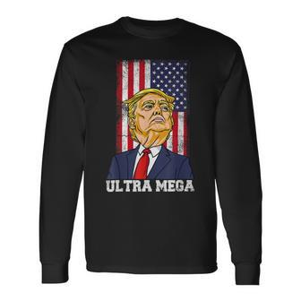 King Ultra Maga Trump Fitted Long Sleeve T-Shirt - Monsterry