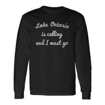 Lake Ontario New York Fishing Camping Summer Long Sleeve T-Shirt T-Shirt | Mazezy UK