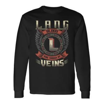 Lang Blood Run Through My Veins Name V6 Long Sleeve T-Shirt - Seseable