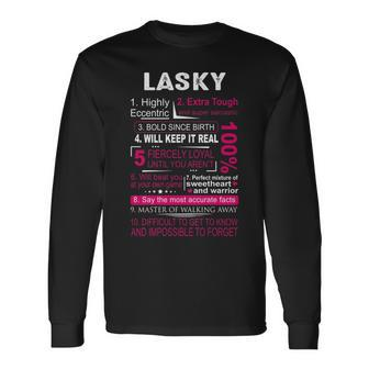 Lasky Name Lasky Name Long Sleeve T-Shirt - Seseable