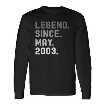 Legend Since May 2003 19 Years Old 19Th Birthday Long Sleeve T-Shirt | Mazezy