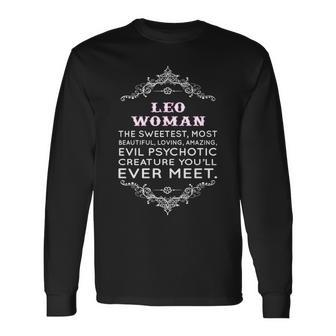 Leo Woman The Sweetest Most Beautiful Loving Amazing Long Sleeve T-Shirt - Seseable